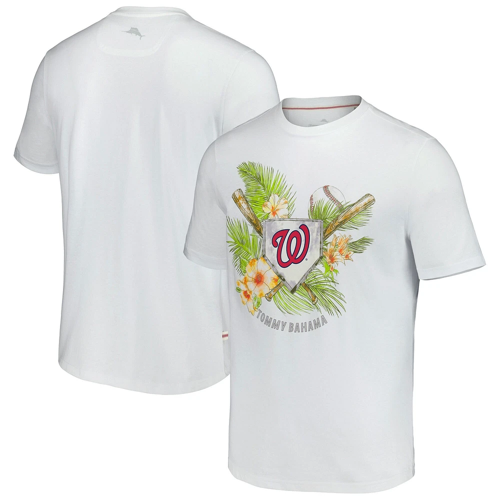 T-shirt Tommy Bahama blanc Washington Nationals Island League pour homme