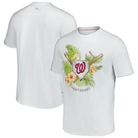 T-shirt Tommy Bahama blanc Washington Nationals Island League pour homme