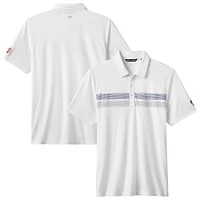 Polo tri-blend blanc Top Recruit des Nationals de Washington pour homme TravisMathew