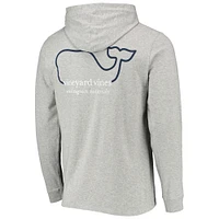 Men's Vineyard Vines Heathered Gray Washington Nationals Logo Hoodie Long Sleeve T-Shirt