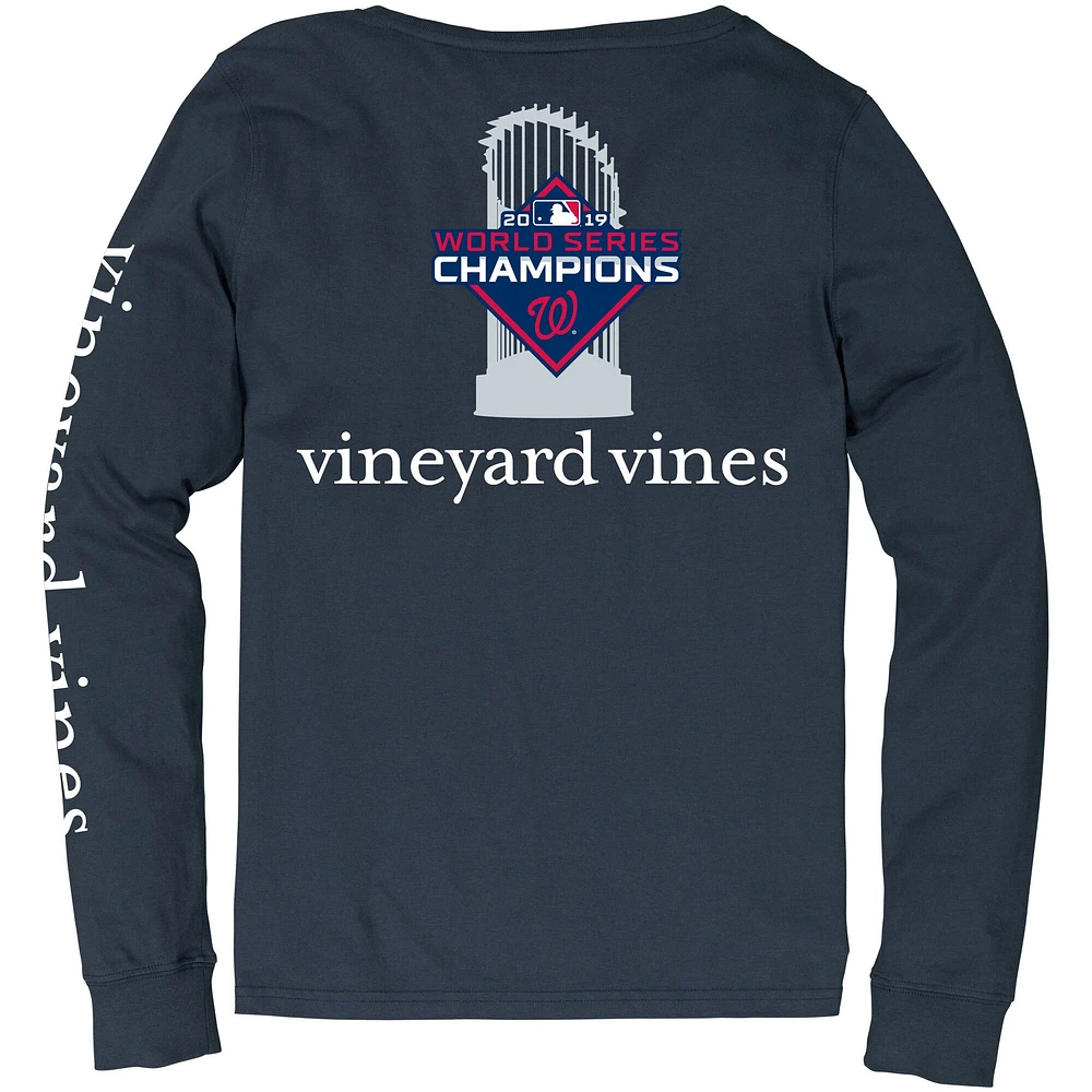 T-shirt à manches longues Vineyard Vines Navy Washington Nationals 2019 World Series Champions pour homme