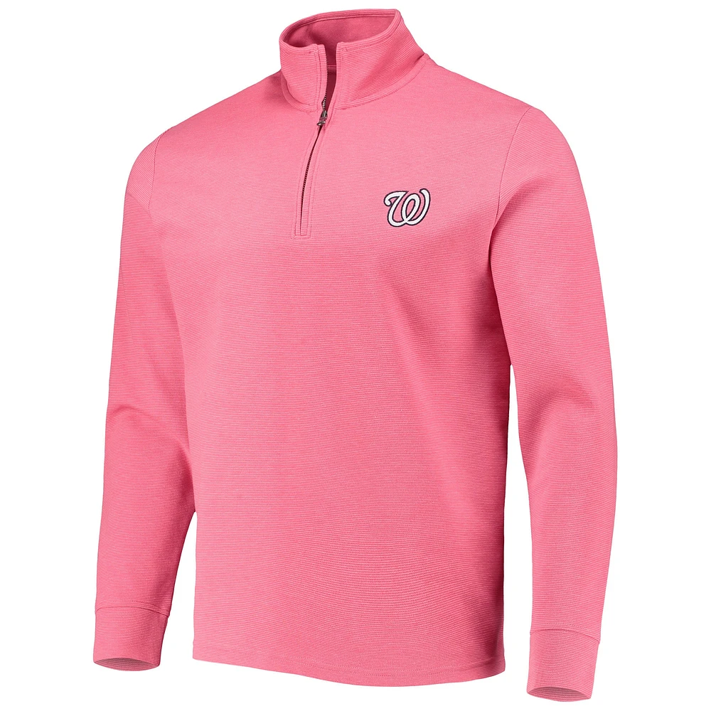 Men's Vineyard Vines Red Washington Nationals Saltwater Quarter-Zip Jacket
