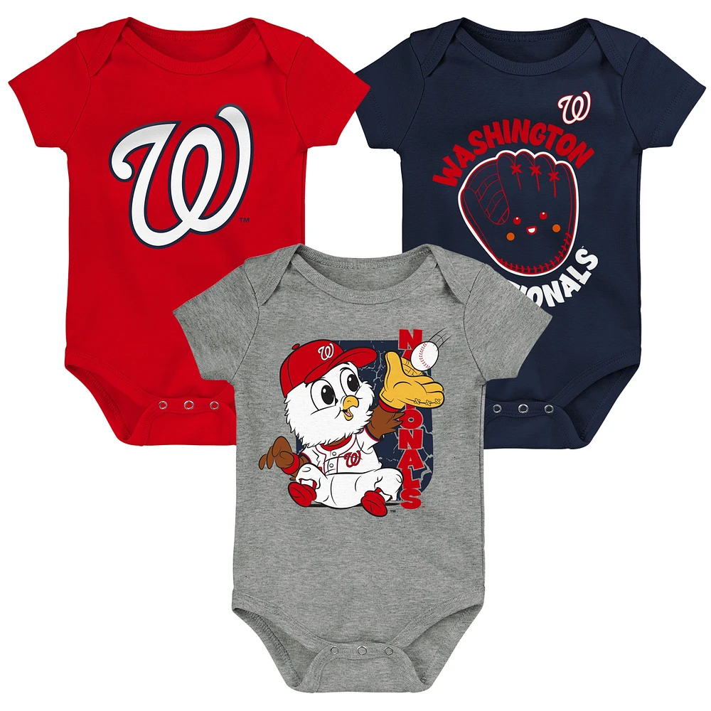 Fanatics Women's Heathered Red, White Washington Nationals