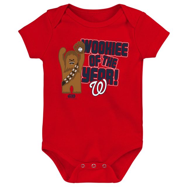 Nouveau-né et bébé Red Washington Nationals Star Wars Wookie de l'année Body