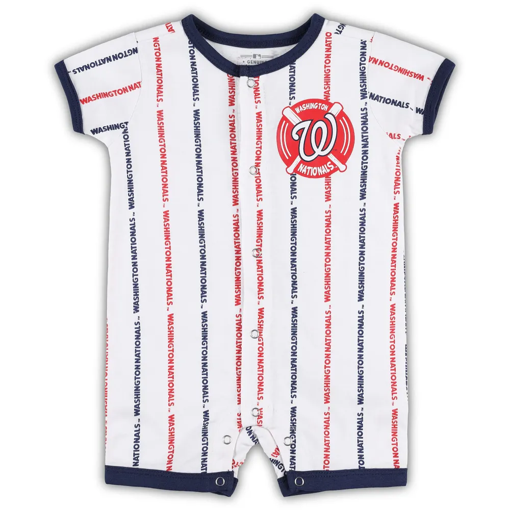 Newborn & Infant White Washington Nationals Ball Hitter Romper