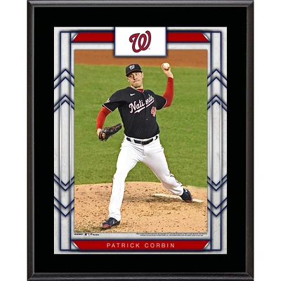 Plaque de nom de joueur sublimée de 10,5'' x 13'' des Nationals de Washington de Patrick Corbin