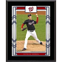 Plaque de nom de joueur sublimée de 10,5'' x 13'' des Nationals de Washington de Patrick Corbin