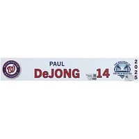 Paul DeJong Washington Nationals Player-Issued #14 Nameplate from 2025 MLB Spring Training