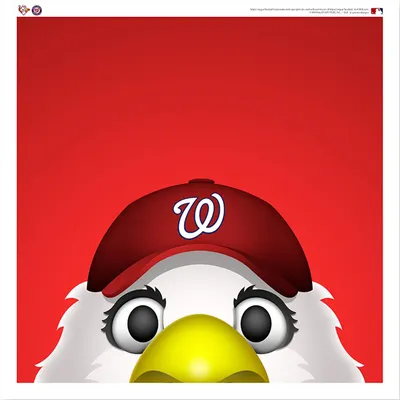 Screech Washington Nationals 12'' x 12'' Minimalist Mascot Poster Print