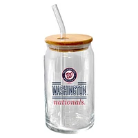 The Memory Company Washington Nationals 16oz. Classic Crew Beer Glass with Bamboo Lid