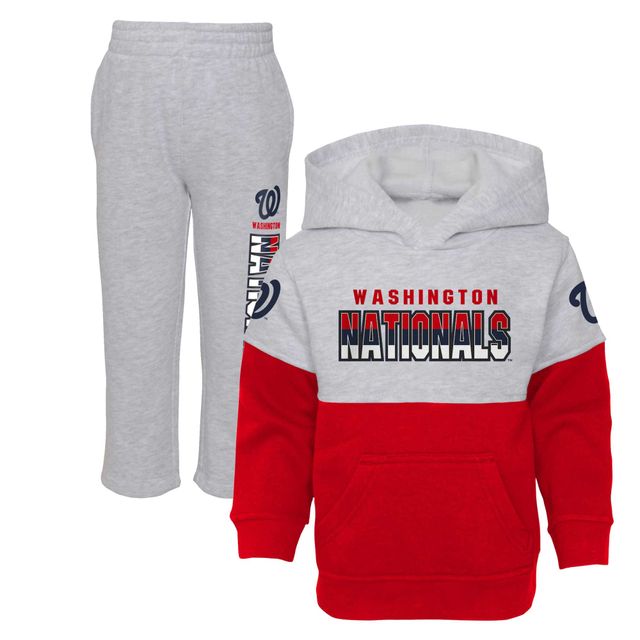 Ensemble de meneur jeu deux pièces des Nationals Washington rouge/gris chiné pour tout-petit