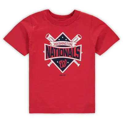 Women's Fanatics Branded Red Washington Nationals Logo Fitted T-Shirt