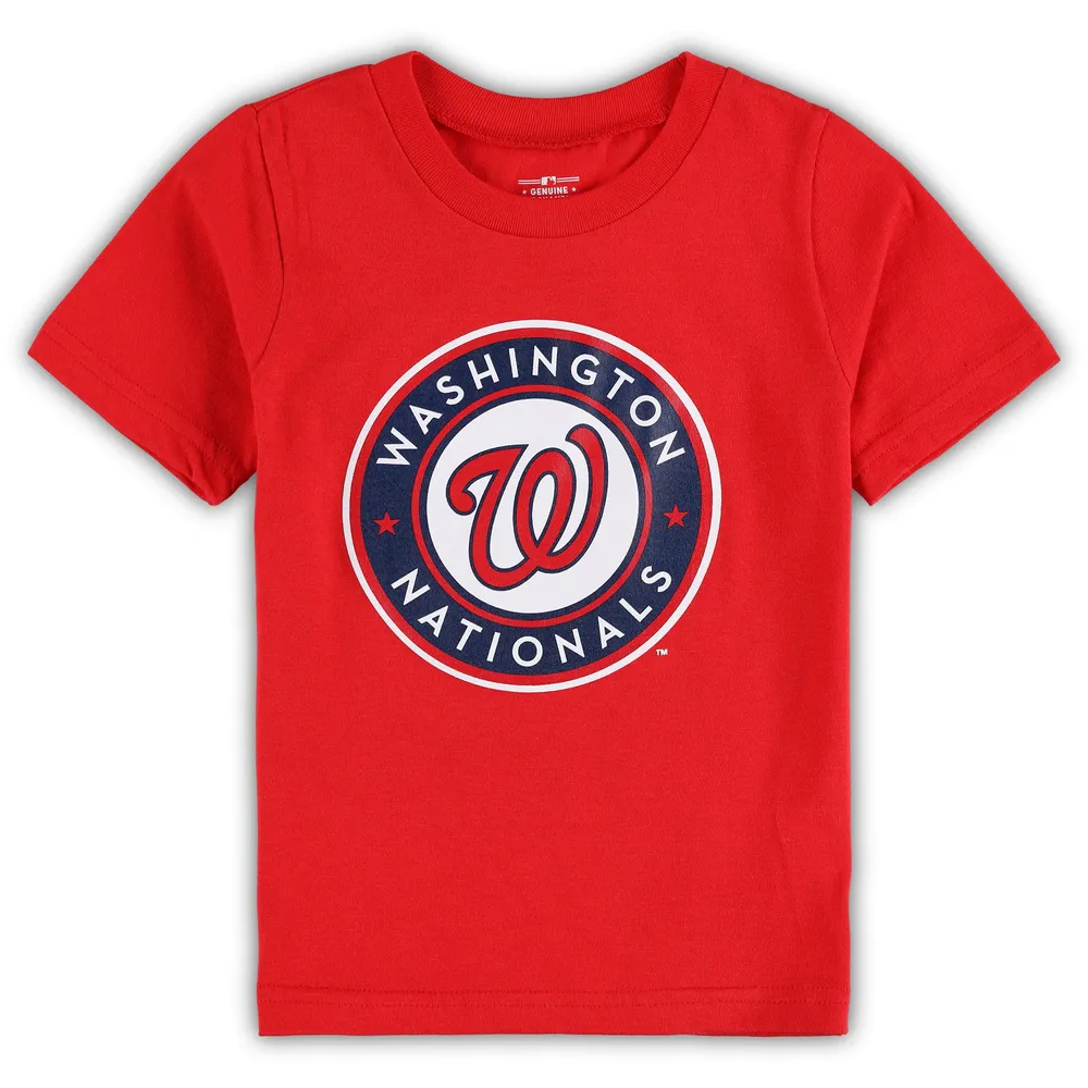 Washington Nationals Toddler Team Crew Primary Logo T-Shirt - Red