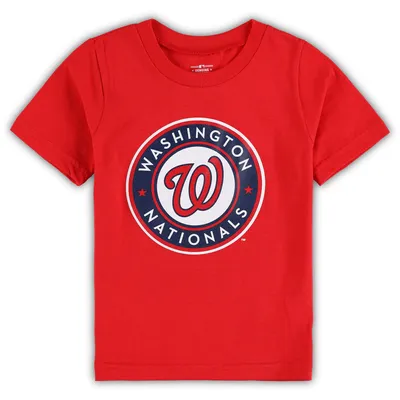 Toddler Red Washington Nationals Team Crew Primary Logo T-Shirt