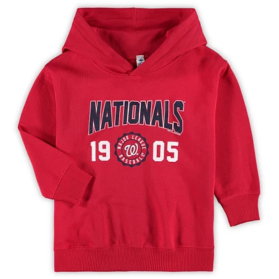 Toddler Soft as a Grape Red Washington Nationals Wordmark Pullover Hoodie