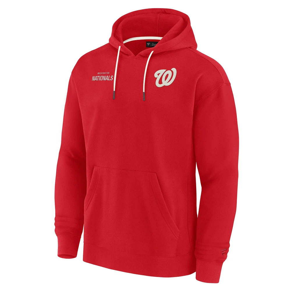 Sweat à capuche unisexe Fanatics Red Washington Nationals Elements en polaire super douce