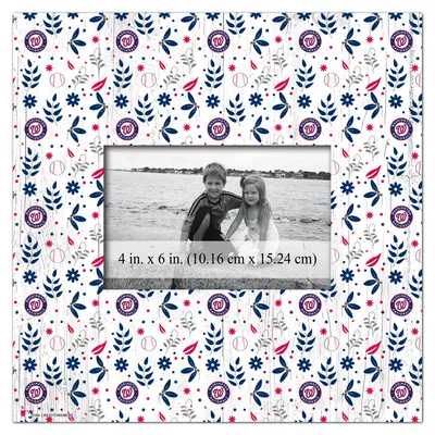 Washington Nationals 10'' x 10'' Floral Pattern Frame