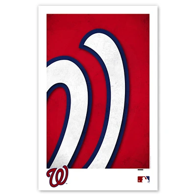 Nationals de Washington 11"x 17" Logo minimaliste affiche imprimée