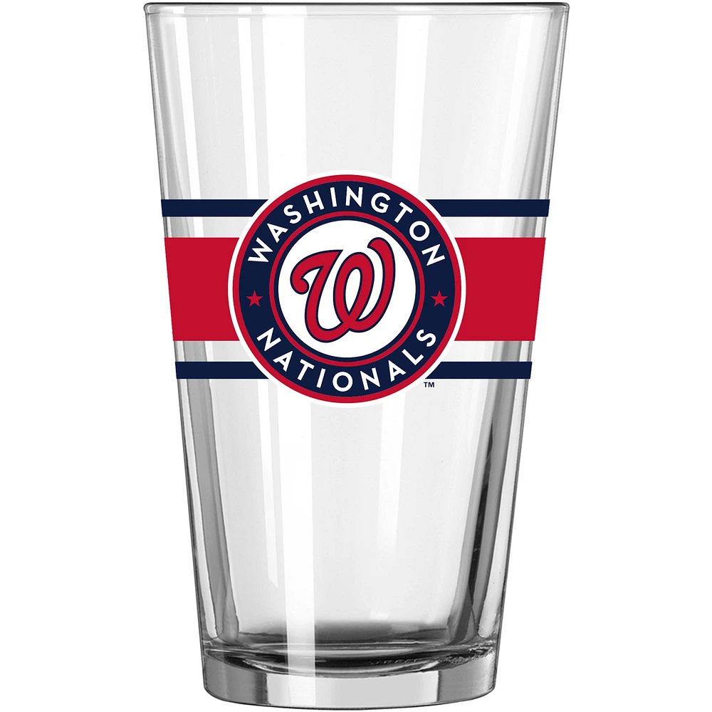 Nationals de Washington 16 oz. Verre à pinte à rayures