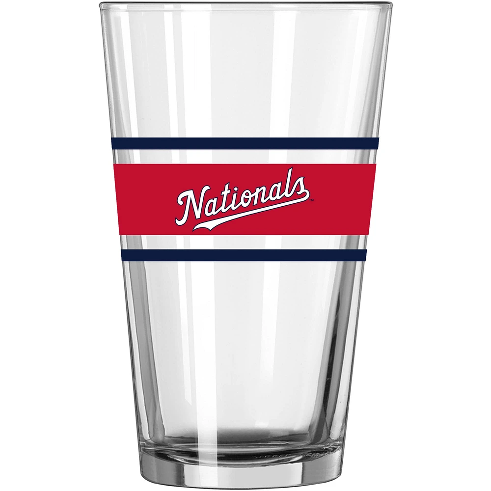 Nationals de Washington 16 oz. Verre à pinte à rayures