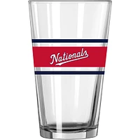 Nationals de Washington 16 oz. Verre à pinte à rayures