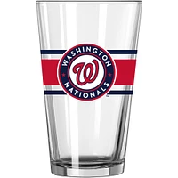 Nationals de Washington 16 oz. Verre à pinte à rayures