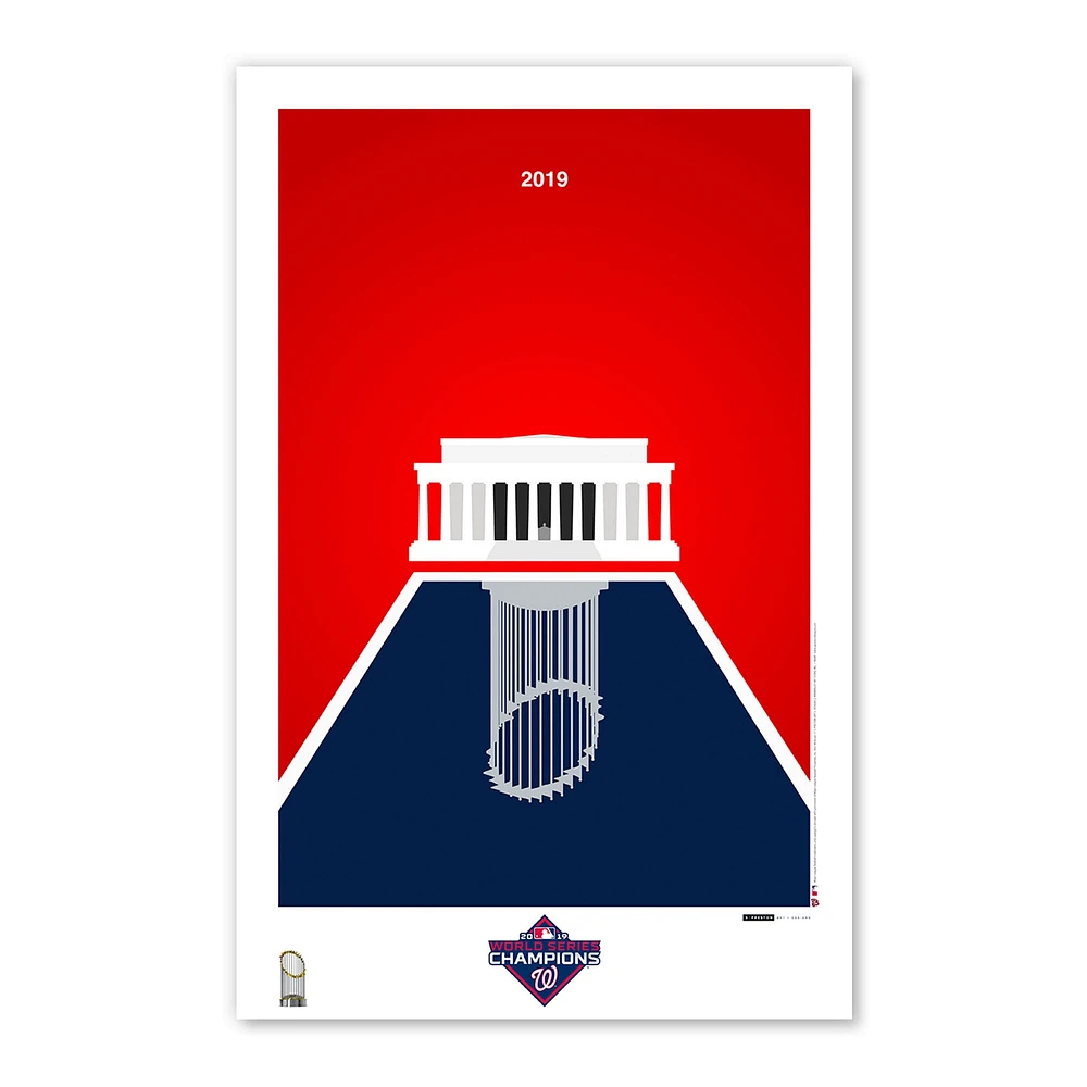 Washington Nationals 2019 World Series Champions 11'' x 17'' Minimalist Poster Art Print