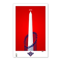 Washington Nationals 2019 World Series Champions 11'' x 17 '' Monument Minimalist Poster Impression artistique