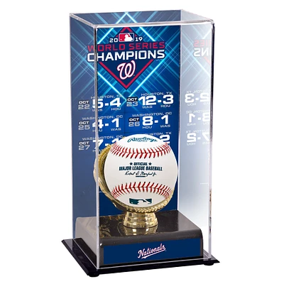 Vitrine de présentation sublimée avec image des champions de la série mondiale 2019 des Nationals de Washington