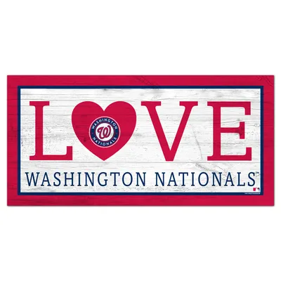 Washington Nationals 6'' x 12'' Team Love Sign