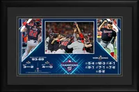 Panoramique encadré 10" x 18" des champions de la Série mondiale 2019 des Nationals de Washington