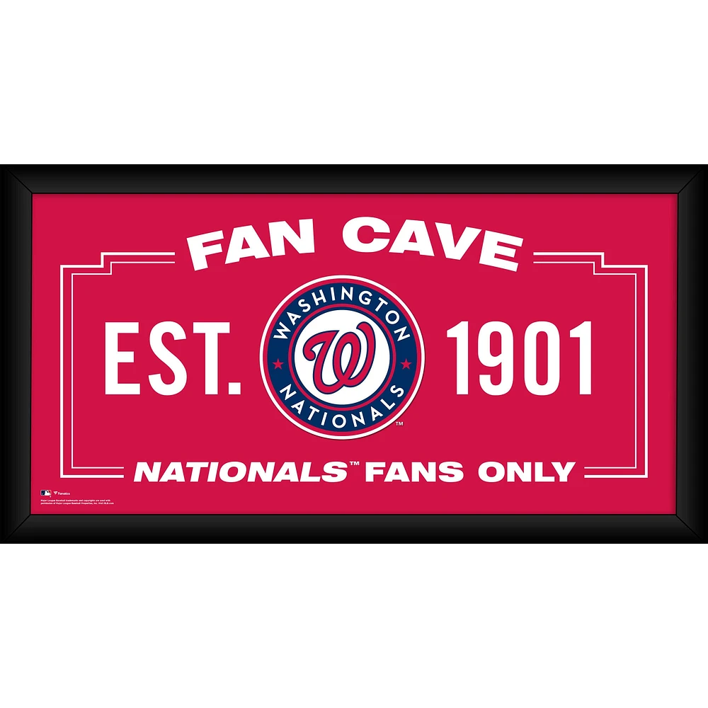 Washington Nationals Framed 10" x 20" Fan Cave Collage