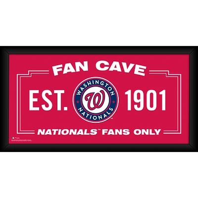Washington Nationals Framed 10" x 20" Fan Cave Collage
