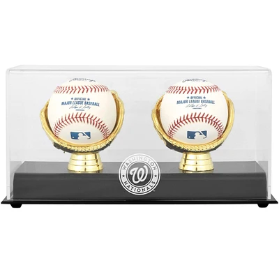 Vitrine de présentation du double logo de baseball des Washington Nationals Gold Glove