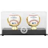 Vitrine de présentation du double logo de baseball des Washington Nationals Gold Glove
