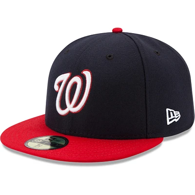 Washington Nationals New Era Authentic Collection On Field 59FIFTY - Chapeau structuré ajusté Marine / Rouge