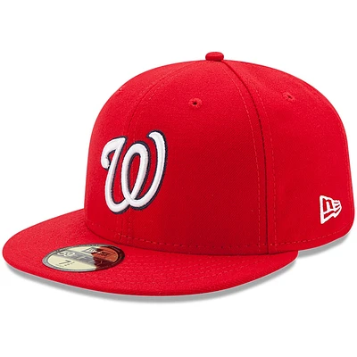 Washington Nationals New Era Youth Home Authentic Collection On-Field 59FIFTY - Chapeau ajusté Rouge