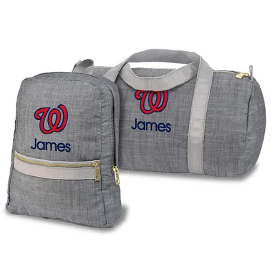 Washington Nationals Personalized Small Backpack and Duffle Bag Set