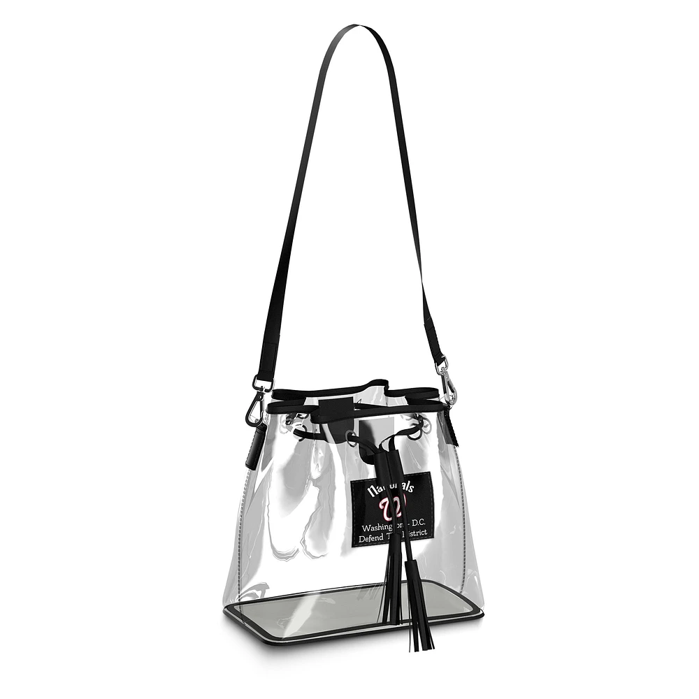 WEAR by Erin Andrews Washington Nationals Clear Stadium Bucket Purse