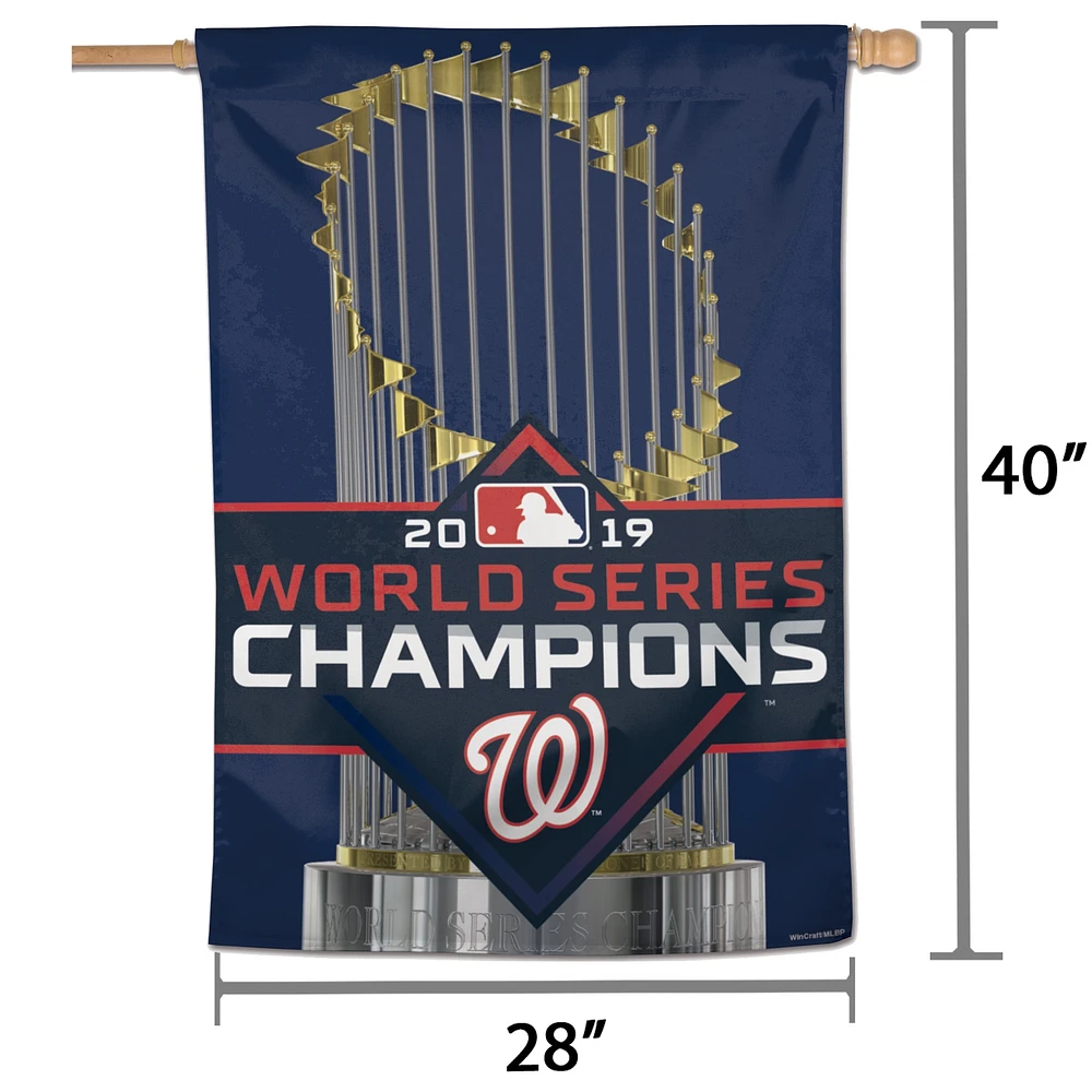 WinCraft Washington Nationals 2019 World Series Champions Bannière verticale recto 28'' x 40''