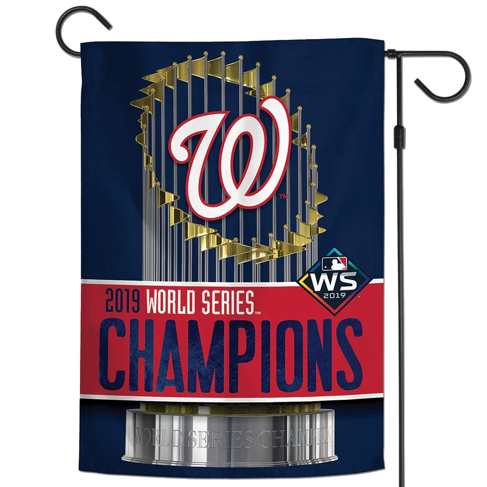 Drapeau de jardin WinCraft Washington Nationals 2019 World Series Champions 12'' x 18''