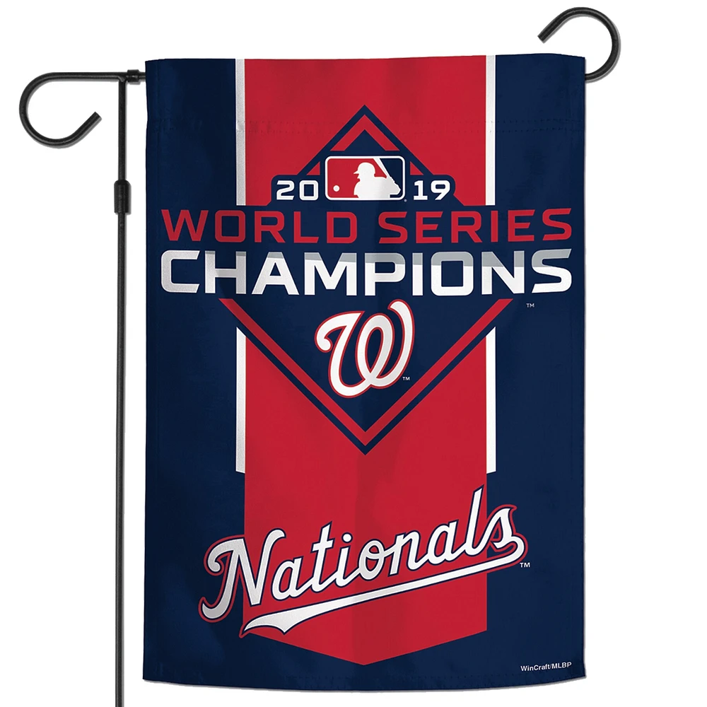 Drapeau de jardin WinCraft Washington Nationals 2019 World Series Champions 12'' x 18''