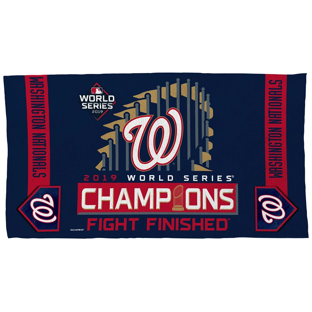 WinCraft Washington Nationals 2019 World Series Champions 2 faces 22'' x 42'' Serviette de vestiaire sur le terrain