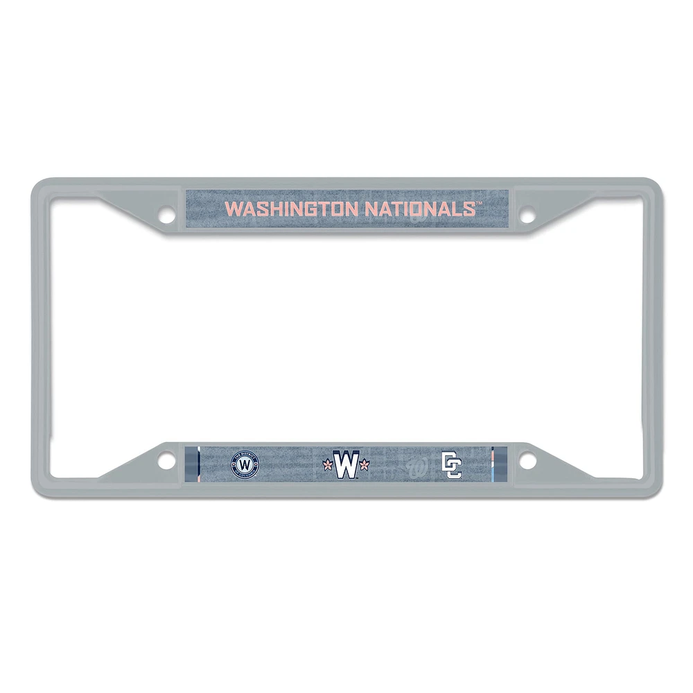Cadre de plaque d'immatriculation en métal découpé au laser WinCraft Washington Nationals 2025 City Connect
