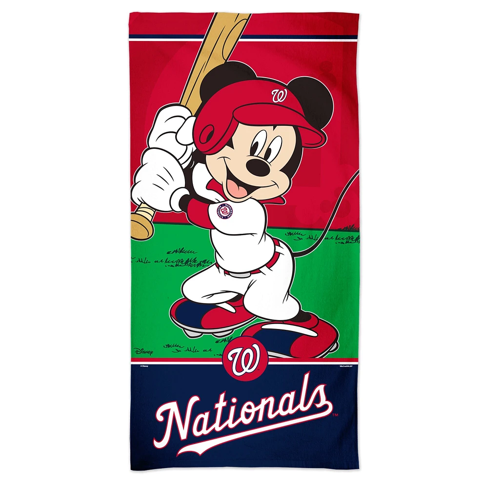 Serviette de plage WinCraft Washington Nationals 30'' x 60'' Disney Spectra