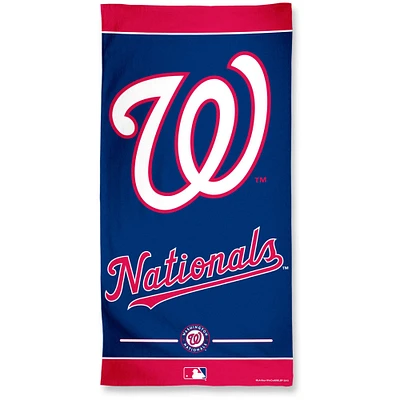 Serviette de plage WinCraft Washington Nationals 30" x 60" avec logo rayé