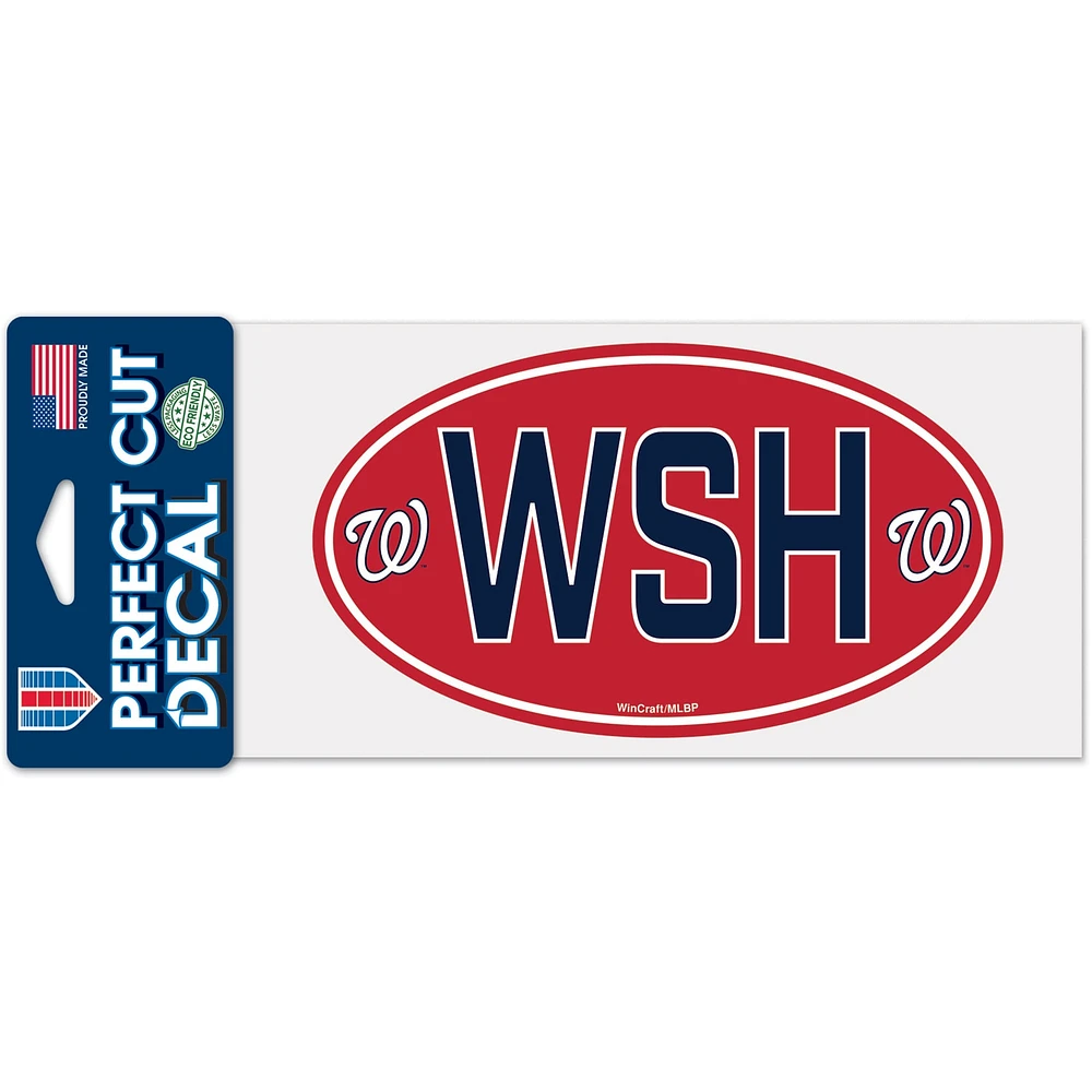 WinCraft Washington Nationals 4" x 8" Perfect Cut Decal