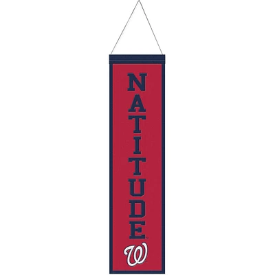 WinCraft Washington Nationals 8" x 32" Bannière en laine avec slogan