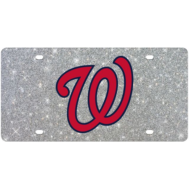 Plaque d'immatriculation à paillettes en acrylique WinCraft Washington Nationals