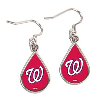 WinCraft Washington Nationals Tear Drop Dangle Earrings